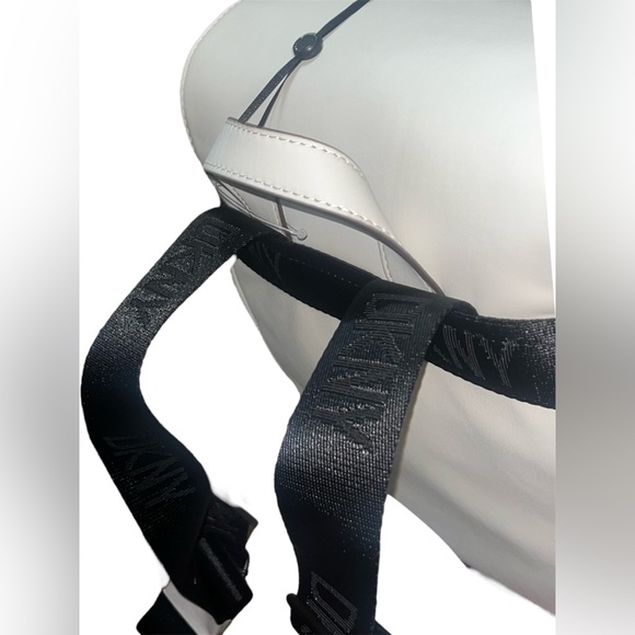 DKNY DAMIAN Drawstring snap closure BACKPACK in Pearl/Off white🔥 NWT - Picture 12 of 12